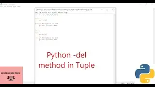 Python- del( ) method in Tuple