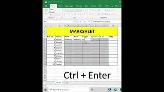 Excel Marksheet Tips And Trick | Know Every New Excel Users #exceltipsandtricks #technicalcomputer