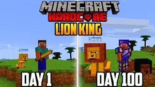 I Survived 100 Days in HARDCORE Minecraft with the Lion King Mod... Here's What Happened