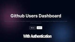 GitHub Users Dashboard With NextJs and Clerk Authentication #tsbsankara