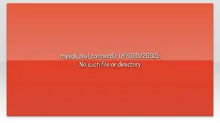 mysqli_real_connect(): (HY000/2002): No such file or directory