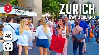 ZURICH - Switzerland 🇨🇭 4K Walking Tour 2023 | City Center | Bahnhofstraße
