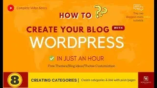 how to create  blog with WordPress #8  -Creating categories ( in English )