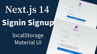 Next.js Login & SignUp Page | Local Storage | Material UI | Next.js Tutorial