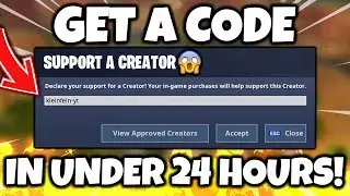 How to Get a Support A Creator Code in Less Than 24 Hours!