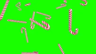 Green Screen Christmas Cane Candy style Free download Sweets rain overlay