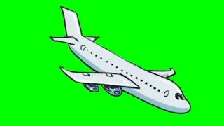 Green Screen Cartoon Airplane , Cartoon Plane animation