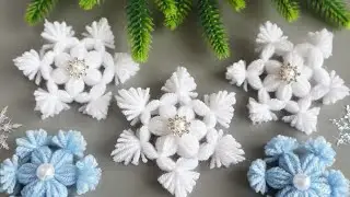 ❄️Удивительно просто! ❄️ Снежинка из пряжи 🎄 Christmas Ornaments