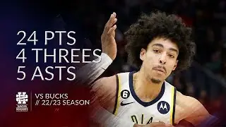 Andrew Nembhard 24 pts 4 threes 5 asts vs Bucks 22/23 season