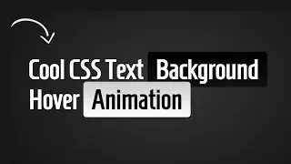 Background Text Hover Animation HTML & CSS (Quick Tutorial)