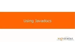 Using javadoc