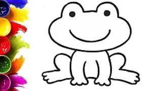 Drawing frog for children/Рисунок лягушка для детей/Bolalar uchun qurbaqa chizish