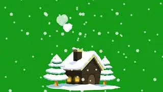 Christmas tree with snow | Green Screen Library