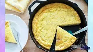 Фриттата с картофелем Рецепт, пошаговый, как приготовить, видеорецепт