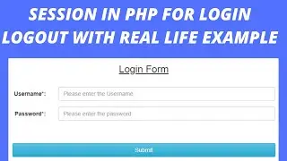 Login and logout in PHP using session