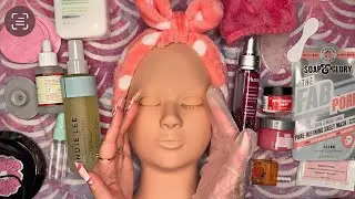 ASMR | Facial Skincare on A Mannequin 👀💆‍♀️ (soft whispering, tapping)