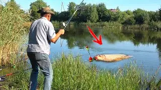 ДЕД СДЕЛАЛ ПОПЛАВОК и КАРАСЯ САДОК! Ловля КАРАСЯ на ГУСИНОЕ ПЕРО