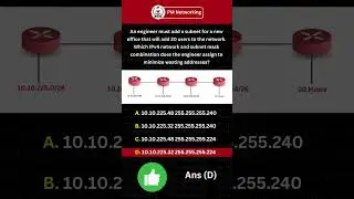 CCNA Exam Question with Answer #ccna #ccnp #network engineer #pmnetworking