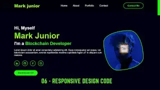 Complete Responsive Personal Portfolio Website using HTML CSS and JavaScript | Responsive Design