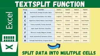 New TEXTSPLIT Function in Excel to Separate words and lists