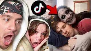 We Scared our New BABY - The SCARIEST Tiktoks in the WORLD w/GABBY
