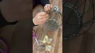 DIY decorative wire cloche 