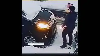 СМЕХ ДА ЮМОР: лайфхак как быстро убрать снег с машины