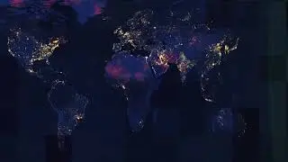 World Map With Lights