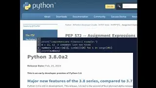 New Python 3.8 Assignment Expression Feature