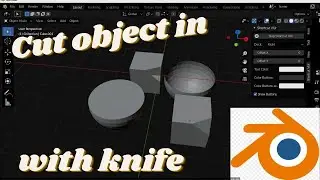 How to cut object in blender with knife | How to cut object with knife in blender