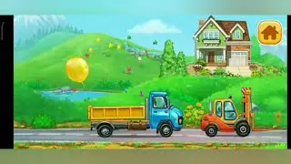 Baby's truck visits the car wash-Cartoon car vehicle video for children.car wash video for children.