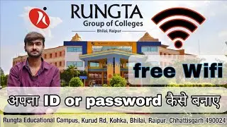 Rungta College Ke Wifi ka Id Password Kaise Bnaye 😧|| How to Create Wifi ID Password in Rungta Coll.