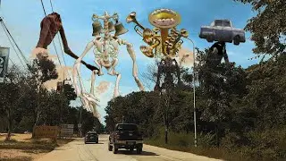 Siren Head Headless / Siren Head ฺฺBrass / Siren Head bell Head /Siren Head Car  in real life