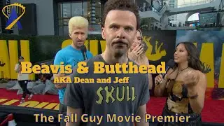 Beavis and Butt-Head, AKA Dean and Jeff, at The Fall Guy Premier