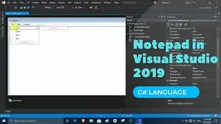 Notepad in Visual Studio 2019 | C# language |  . Net framework | Windows forms