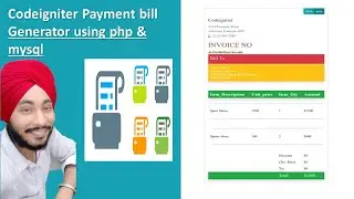 codeigniter | php | php bill | Generate php bill in codeigniter using php & mysql | codeigniter 4