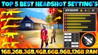 Free Fire Max Auto Headshot Trick 2024 Sensitivity Setting | 2gb,4gb,6gb Ram Headshot Sensitivity FF