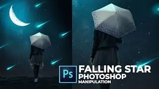 Photoshop Manipulation - Falling Star Effect Creative Photo Manipulation