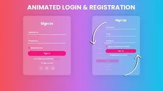 Animated Login and Registration Form with HTML CSS and Javascript