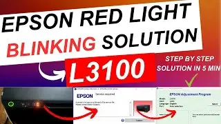 epson l3100 red light solution | how to reset epson l3100 printer | service required theek kaise