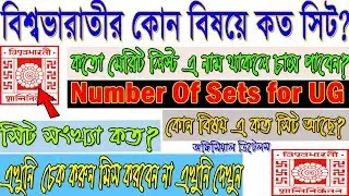 Visva-Bharati Seat Capacity || Visva-Bharati Seats For Different Courses || Educational TechTube
