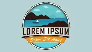 Emblem Logo Designing in Adobe Photoshop | Tourism Logo