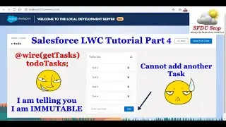 Salesforce LWC Tutorial Part 4 | ToDo App Project | Understanding Wire Service Immutability