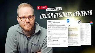 UX Resumes Reviewed Live - #UXLivestream and Q&A