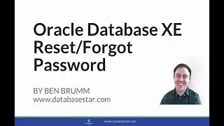 Oracle Database XE Forgot Password