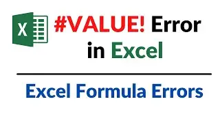 #VALUE! Error in Excel