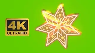 Magic Golden Christmas Star - Green Screen Effects 4K