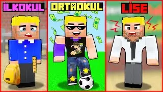 EFEKANIN HAYATI | İLKOKUL - ORTAOKUL - LİSE 😱 - Minecraft