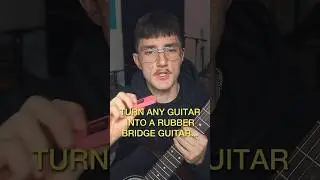 Make any guitar a rubber bridge guitar… #guitar #guitarist #guitarplayer #guitartricks #musician