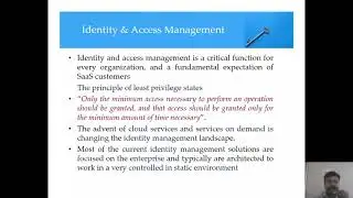 Cloud IAM-Architecture | Cloud Computing, Dr. N. Ramshankar, ASP/CSE, RMDEC